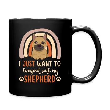 Doux berger allemand amoureux Kawaii - Mug uni - noir - Droite