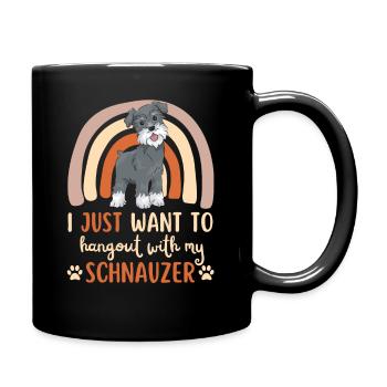 Sweet Schnauzer Dog Lover Kawaii - Full Colour Mug - black - Right