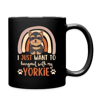 Süßer Yorkshire Terrier Liebhaber Kawaii - Tasse einfarbig - Schwarz - Rechts