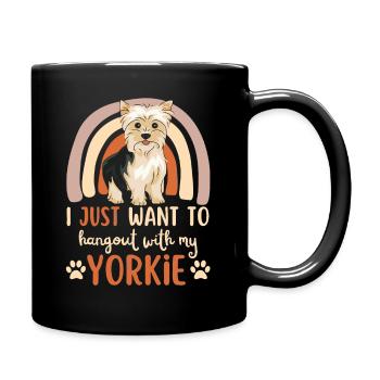 Süßer Yorkshire Terrier Liebhaber Kawaii - Tasse einfarbig - Schwarz - Rechts