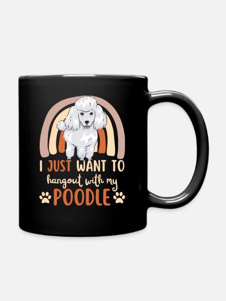 Süßer Pudel Liebhaber Kawaii - Tasse einfarbig - Schwarz