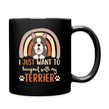 Cute Boston Terrier Lover Kawaii - Full Colour Mug - black - Right