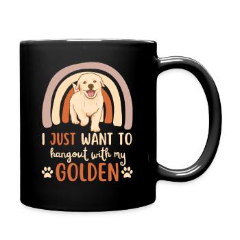 Sweet Golden Retriever Lover Kawaii - Mug uni - noir - Droite