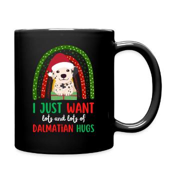 Weihnachten Süßer Dalmatiner Liebhaber Kawaii - Tasse einfarbig - Schwarz - Rechts