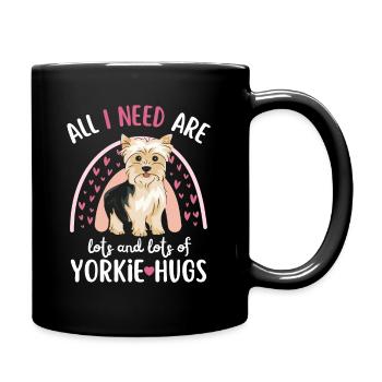 Süßer Yorkshire Terrier Liebhaber Kawaii - Tasse einfarbig - Schwarz - Rechts