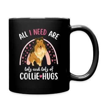 Sweet Collie Lover Kawaii - Mug uni - noir - Droite