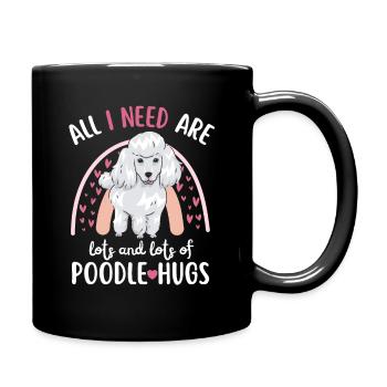 Sweet Poodle Lover Kawaii - Full Colour Mug - black - Right