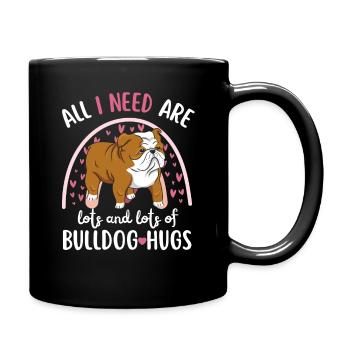 Cute English Bulldog Lovers Kawaii - Full Colour Mug - black - Right