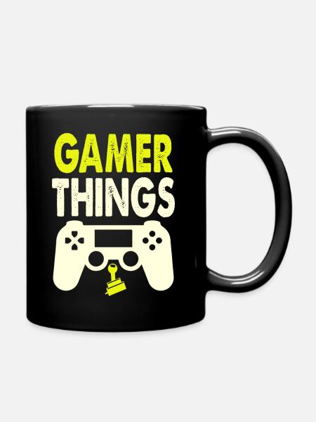 gamer things - Tasse einfarbig - Schwarz