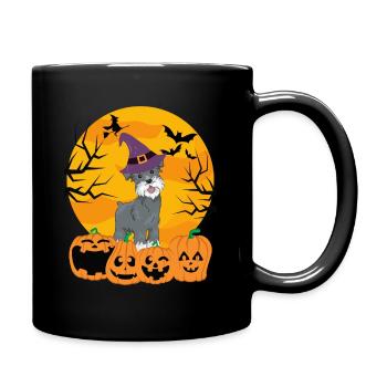 Mignon Schnauzer Halloween Costume Chien - Mug uni - noir - Droite