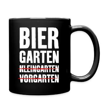 BIERGARTEN KLEINGARTEN GARTEN BIER - Tasse einfarbig - Schwarz - Rechts