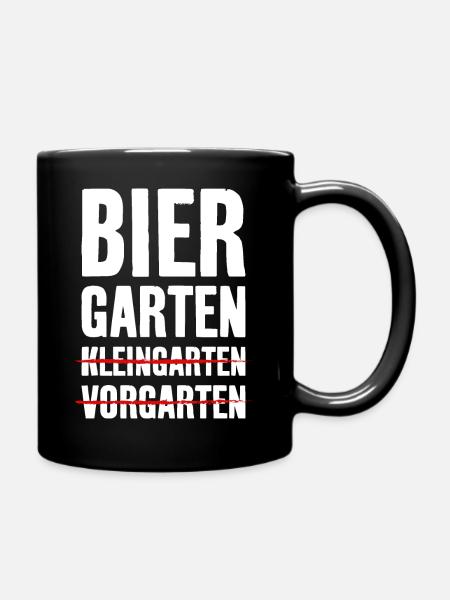 BIERGARTEN KLEINGARTEN GARTEN BIER - Tasse einfarbig - Schwarz