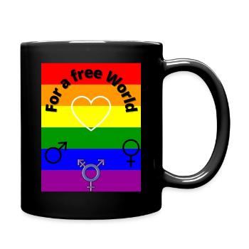 Pour un monde libre - Mug uni - noir - Droite