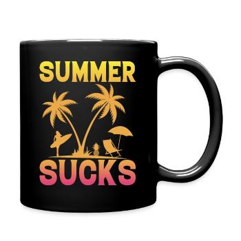 Sommer Sucks coole shirts ch / at - Tasse einfarbig - Schwarz - Rechts