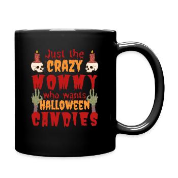 Creepy funny Halloween saying mom - Full Colour Mug - black - Right