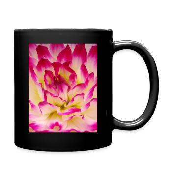 Rose avec fleurs jaunes - Mug uni - noir - Droite