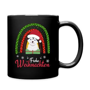 Christmas Sweet Husky Lover Kawaii - Full Colour Mug - black - Right
