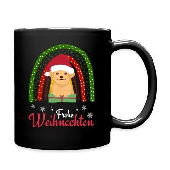 Noël Sweet Golden Retriever Kawaii - Mug uni - noir - Droite
