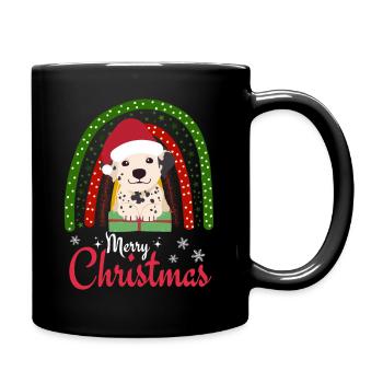 Weihnachten Süßer Dalmatiner Liebhaber Kawaii - Tasse einfarbig - Schwarz - Rechts