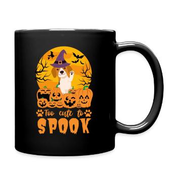 Cute Beagle Halloween Costume Dog - Full Colour Mug - black - Right