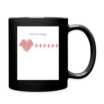 Mon cœur bat - Mug uni - noir - Droite