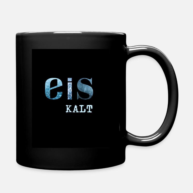 Eis kalt - Tasse einfarbig - Schwarz