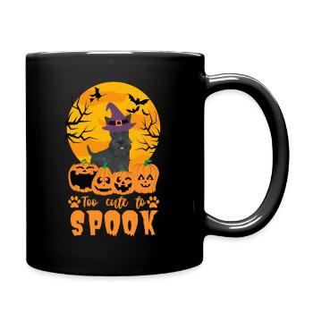 Mignon Schnauzer Halloween Costume Chien - Mug uni - noir - Droite
