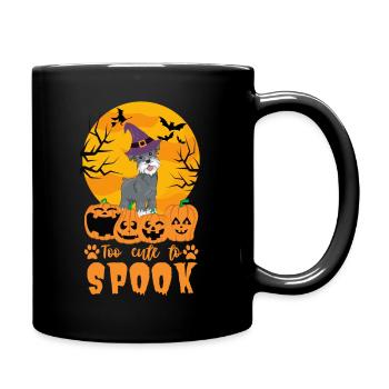 Mignon Schnauzer Halloween Costume Chien - Mug uni - noir - Droite