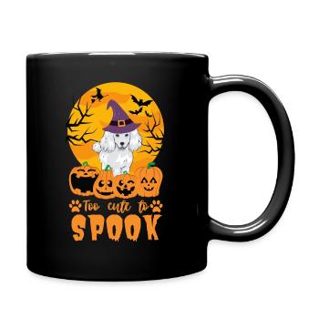 Cute Poodle Halloween Costume Dog - Full Colour Mug - black - Right