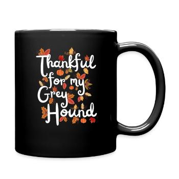 Merci pour mes feuilles d’automne de chien Greyhound - Mug uni - noir - Droite