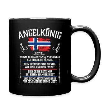 Angelkönig - Norwegen - Tasse einfarbig - Schwarz - Rechts