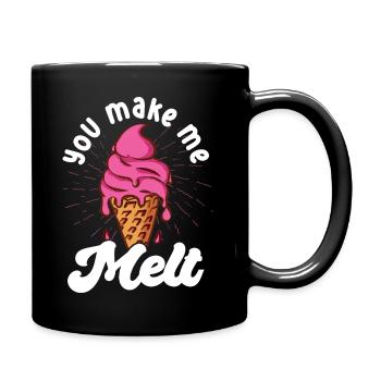 Tu me fais fondre - Drôle de crème glacée amateur de crème glacée - Mug uni - noir - Droite