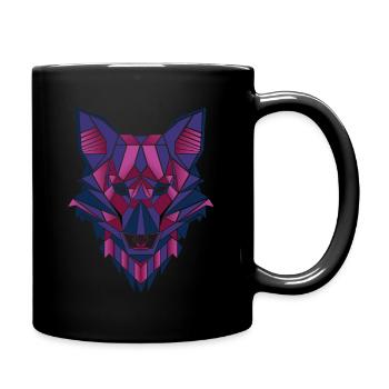 Colorful Wolf - Full Colour Mug - black - Right