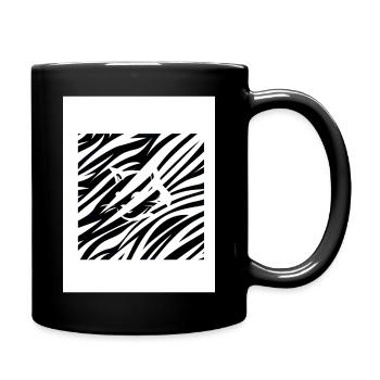 Design cat - Tasse einfarbig - Schwarz - Rechts