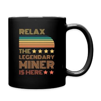 Détendez-vous le mineur légendaire est rétro ici - Mug uni - noir - Droite