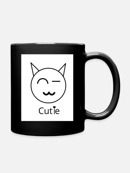 Cutie - Tasse einfarbig - Schwarz