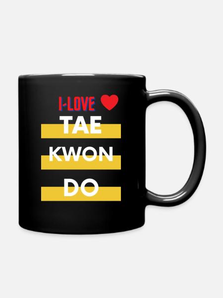 I love Tkd - Full Colour Mug - black