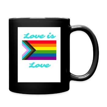 Love is Love! - Tasse einfarbig - Schwarz - Rechts