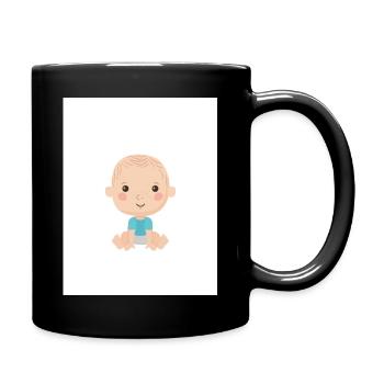 baby, kind, klein, Neugeborenes, - Tasse einfarbig - Schwarz - Rechts
