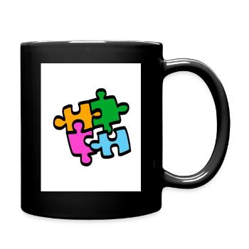 Fun, colors, games, puzzles - Full Colour Mug - black - Right