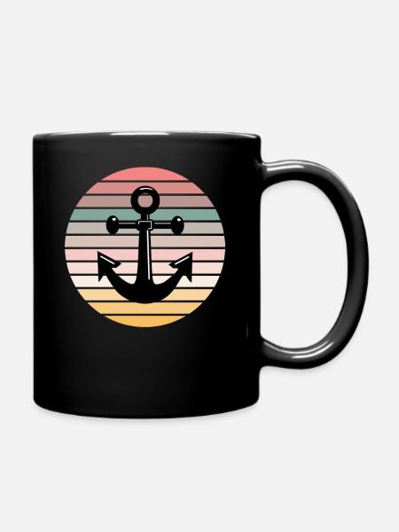 Anker - Tasse einfarbig - Schwarz