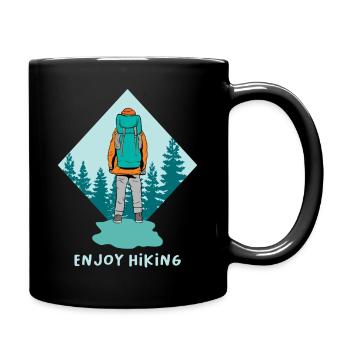 Profitez de la randonnée - Mug uni - noir - Droite
