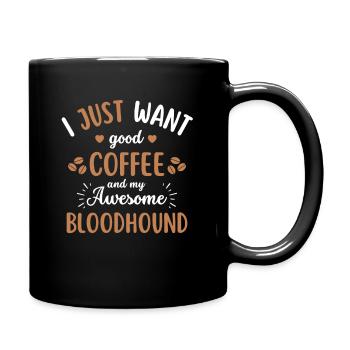 Bloodhound Coffee Dog Cafe - Mug uni - noir - Droite