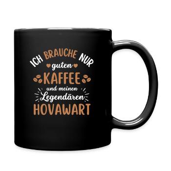 Hovawart Kaffee Hund Cafe - Tasse einfarbig - Schwarz - Rechts
