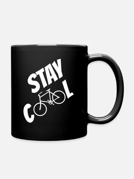Fahrrad bike bmx MTB ROADBIKE RENNRAD- stay cool - Tasse einfarbig - Schwarz