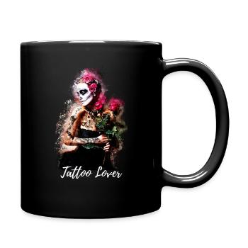 Tattoo Lover Tattoos Gothic Love Heavy Metall - Tasse einfarbig - Schwarz - Rechts