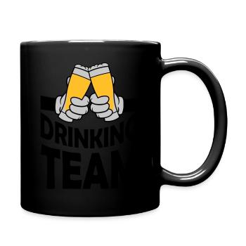 Boire du pain grillé au verre de bière de l’équipe - Mug uni - noir - Droite