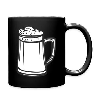 Bierkrug - Tasse einfarbig - Schwarz - Rechts