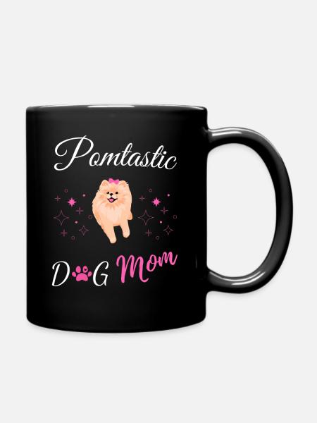 Pomeranian Spitz Zwergspitz Hunde Mama Pom Hund - Tasse einfarbig - Schwarz