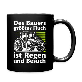 Bauer T-Shirt für Landwirte Geschenk - Tasse einfarbig - Schwarz - Rechts